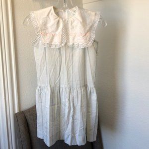 Vintage 80s Ruth of Carolina dress - eyelet collar - spring summer